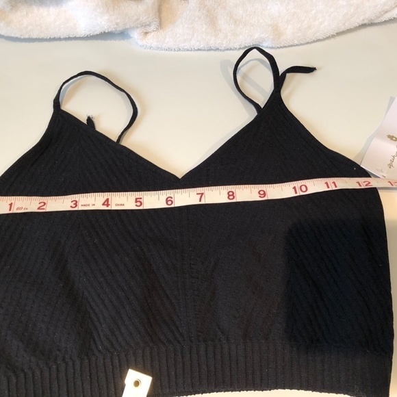 Spiritual Gangster Top Bralette Row Black Textured (XS/S) - NWT - Picture 5 of 8